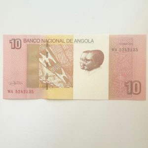 Lote 63 Cédula de 10 Kwanzas de Angola, emitida sob a série regulamentar de 2012 FC