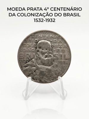 Moeda Prata  2000 Réis 1932 Prata D. João III Série Vicentina SOB